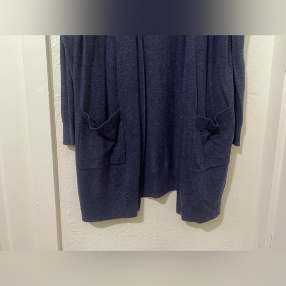 Matty M XL Open Front Long Cardigan Long Sleeve Sweater Women's Color Dark Gray - Picture 3 of 11